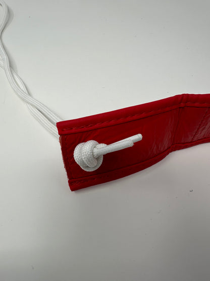 Convertisseur Lace to Velcro en Cuir pour Gants de Boxe - ROUGE