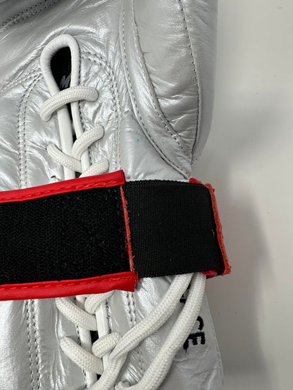 Convertisseur Lace to Velcro en Cuir pour Gants de Boxe - ROUGE