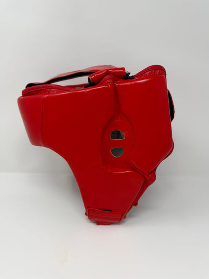 CASQUE DE COMPETITION - EN CUIR - ROUGE
