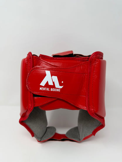 CASQUE DE COMPETITION - EN CUIR - ROUGE