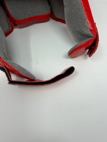 CASQUE DE COMPETITION - EN CUIR - ROUGE