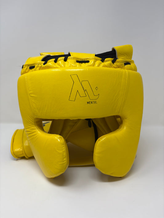 CASQUE POMETTES - EN CUIR - JAUNE