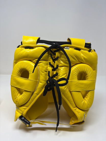 CASQUE POMETTES - EN CUIR - JAUNE