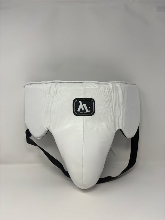 COQUILLE DE BOXE PRO - EN CUIR - BLANC